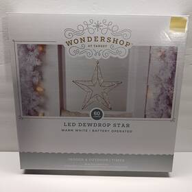 Wondershop 689720564377 Christmas 16 Inch Tall Led Dewdrop Star 3 Aa Battery Operated