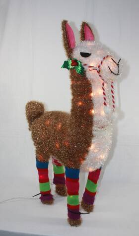 Wondershop 741895613219 Target Lit Tinsel Llama 32 Inch Tall Indoor Outdoor Christmas Decoration