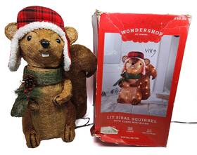Wondershop 741895695475 Christmas Lit Squirrel Novelty Sculpture Target Light Up 18 Inch