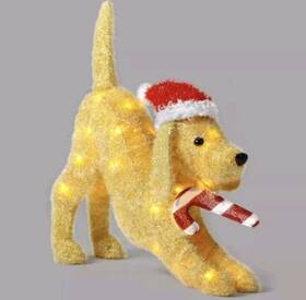 Wondershop 741895887023 Lit Tinsel Yellow Lab Dog 22 Inch Indoor Outdoor Decor Target Christmas