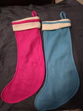 Wondershop By Target 713264641020 At Fleece Christmas Stocking Ready Decorate Bright Blue/pink
