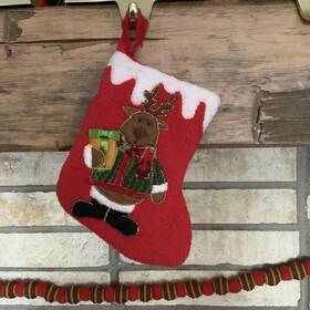 Wondershop Target 713264645417 3d Reindeer Mini Christmas Stocking Red 8 Inch Knit