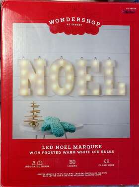 Wondershop Target 741895629869 Led Marquee Lights Christmas Noel Indoor Outdoor Sign New