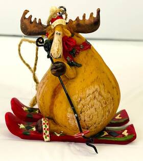 400972 Woodlands Moose Skier Christmas Ornament Resin Figurine Holiday Decor Michaels