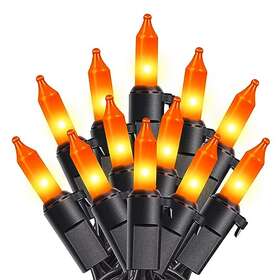 Woohaha 762917992396 Outdoor Halloween Lights 23 Feet 100 Count -incandescent Orange Christmas Lig