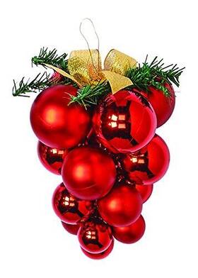 1807rd Worth Imports 608646125974 8 Inch Shatterproof Christmas Plastic Ball Ornamant Teardrop Set Of 2 Red