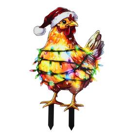 0653 Wozadu Large Size Light-up Chicken Holiday Decoration Led Christmas Outdoor Style C