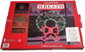 Wreath 727223950126 Enchanted Forest Christmas Lighted Decoration Shaped 17 Inch Indoor/outdoor