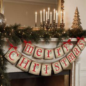 X-protector Icb-v-1 X-protector Merry Christmas Banner - Vintage Sign For