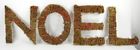 Xc9749 Unbranded Rustic Christmas Noel Twig Letters Berries Rope Glitter Nwt