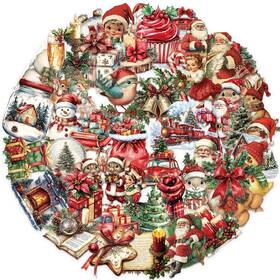 Xc-001 Xincool Vintage Christmas Stickers 50pcs Transparent Pet Santa Claus Snowman Sticker