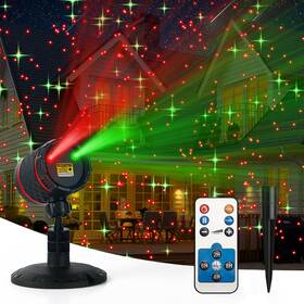 Xingslight 767791413395 Christmas Laser Projector - Red And Green Starry Outdoor Garden Light With Re