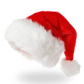 Xoytn 798439820190 1pack Christmas Santa Hat Xmas Claus For Adults Kid Velvet Comfort
