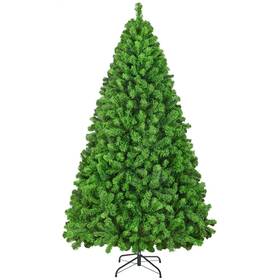 Yaheetech 646255978161 Pre-lit Flocked Artificial Christmas Tree With Foldable Stand