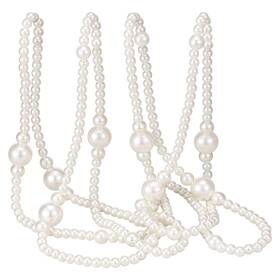 Cu-yalikop-3291 Yalikop 11.8 Ft Beige Christmas Faux Pearl Garland For Tree Garl
