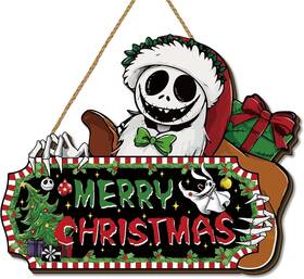 Mp-024 Yarcooly Christmas Decorations Hanging Sign Wooden Door New Year Winter White