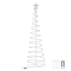 11lst002-6ft-rgby Yescom 6ft Led Spiral Tree Light Outdoor Yard Xmas Decor Battery Multi-color