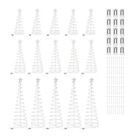 11lst003-346b-cld.v3x5 Yescom 15 Pack Led Christmas Spiral Light Kit 3ft/4ft/6ft Battery Indoor Outdoor