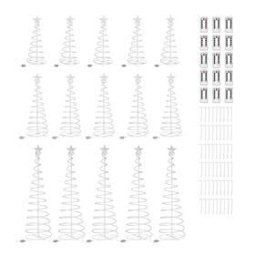 11lst003-346b-rgb.v3x5 Yescom 15pack Led Christmas Spiral Light Kit 3/4/8ft Battery Rgb Indoor Outdoor