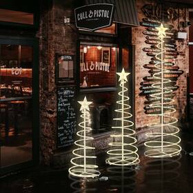 11lst003-346b-warm Yescom 3pack Led Christmas Spiral Light 3/4/6ft Decoration Yard Warm White