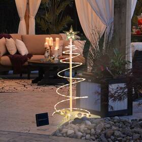 11lst005-2ft-warm Yescom Solar 2ft Led Spiral Tree Light Outdoor Christmas Decor Warm White