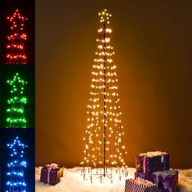 60xma027-180tree Yescom 6 Ft Cone Christmas Tree D Cor 346 Led Light Bluetooth Remote Control