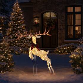 D60xma025-deer1-j-15 Yescom 5ft Lighted Jumping Reindeer Christmas Decorations For Indoor Outdoor