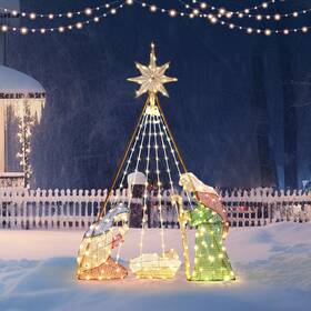 D60xma030-j1-15 Yescom 6ft Nativity Scene Set Decoration For Indoor Outdoor Christmas Display