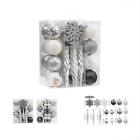 Yh1762sasilver Uk Ornaments Assorted Shatterproof Christmas Ball Set Decorative Baubles