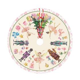 Yhogxte 630421115306 Pink Nutcracker Christmas Tree Skirt 36 Inch Ballet Girl P