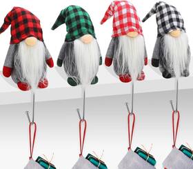 Vi-yilloog-492 Yilloog 4 Pcs Gnomes Christmas Stocking Holders For Mantle