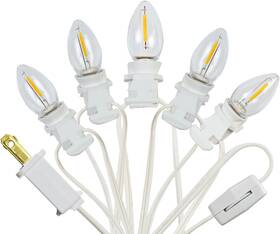 Yimilite 445013045083 5 Base C7 String Bulbs Christmas Village Light Accessory Cord With Led B