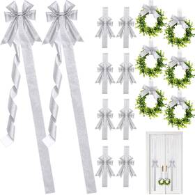 Bc-yinkin-4927 Yinkin 16 Pcs Christmas Door Cabinet Bows With Wreaths Set 10 Large B