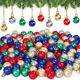 Uyd1515 Ymmaale 120 Pcs Mini Multicolor Christmas Balls Colorful Hanging Xmas