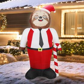 Xf22126 Youbemagic 5.5ft H Christmas Inflatable Mr. Sloth With Built-in Led Lights - Outdoor Ind