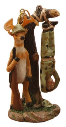 12084deergetsman Youngs Hunter Deer Gets Man Funny Christmas Holiday Ornament Resin