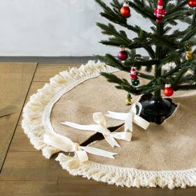 Your Magic Moment 712179584273 Small Christmas Tree Skirt 26 Inch Collar Burlap Ch