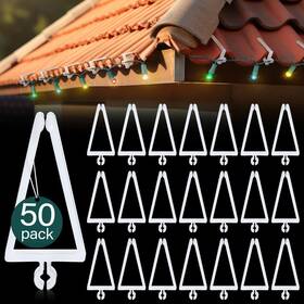 Tat-yousoontic-0674 Yousoontic 50 Pcs Christmas Light Clips Gutter Plastic Fascia Bo