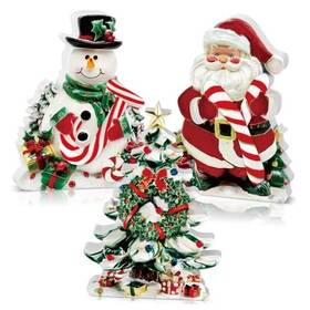 Tat-yousoontic-155 Yousoontic 3 Pcs Christmas Table Decorations Wooden