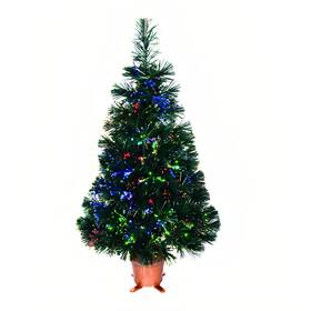 Yjh-2308 Yuetjin 32 Inch Pre-lit Mini Fiber Optic Tabletop Artificial Christmas Tree With Starry