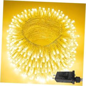 Extransparent-200led-ww Yuhuayang 66ft Christmas String Lights Outdoor/indoor Extendable 200led Warm White
