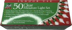 Yule Rite 764878316969 Christmas Light Set 50 Clear Miniature String Holiday
