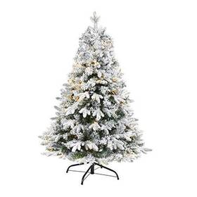 Yx-50900-50-d1 Yun Meng Yunxi Lighting Products Co Ltd 4ft. Flocked Vermont Mixed Pine Artificial Christmas Tree With 100 Clear Led