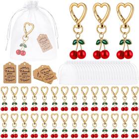 Yes-yuntau-1397 Yuntau 24 Set Cherry Keychains Bulk Xmas Party Gifts For Women Purs