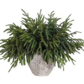 105-rl Yxzzwl 105-rl/dz-18/32 32 Pcs Christmas Norfolk Pine Branches 18 Inch Real Touch Artificial