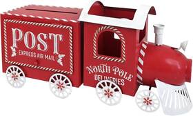 Z Belladecor 691044155742 Christmas Decorations For Home Red Train Boxes