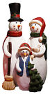 Zab108 Alpine Snowman Family Statue