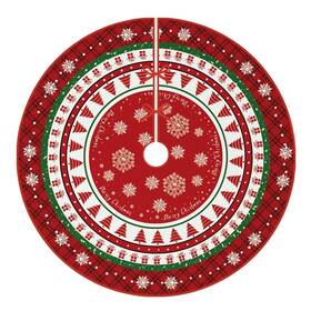 Zaew 759071582068 Stripe Christmas Tree Skirt For Holiday Home Indoor Party Deco