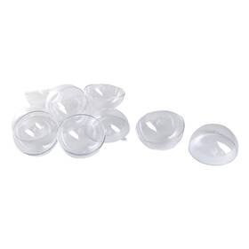 Zaplyte 601382648080 Plastic Round Craft Christmas Hanging Decor Bauble Ball Clear 9cm Dia 5pcs