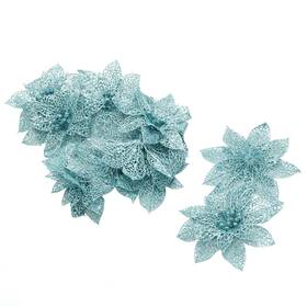 Zaplyte 709874474916 Party Christmas Tree Artificial Hanging Ornaments Flower Blue 10pcs